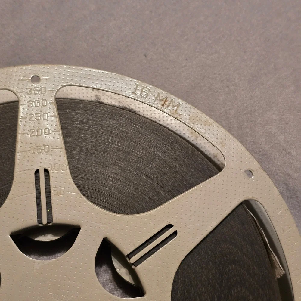 Kodak Kodascope Reel 400ft 16mm Movie Film Metal Spool Vintage Tan Made in USA